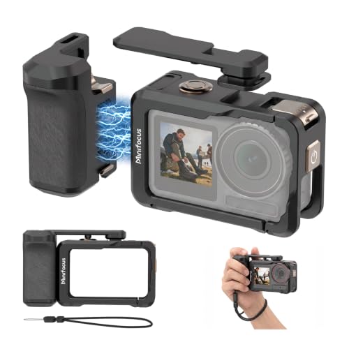 Handle Grip Kit for DJI Osmo Action with Metal Cage Cage Kit for DJI Osmo Action 5 Pro/4/3