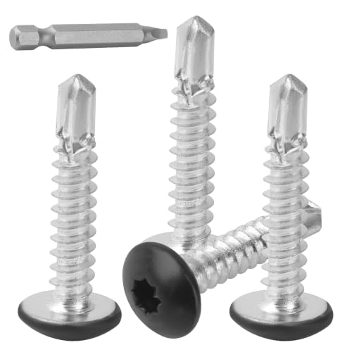 JCZ black #10 x 1-inch self-tapping enclosed trailer screws, 150-piece set for RVs