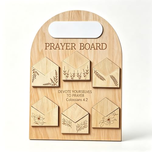 Wooden Prayer Board Wall Decor, Daily Prayer Request Organizer