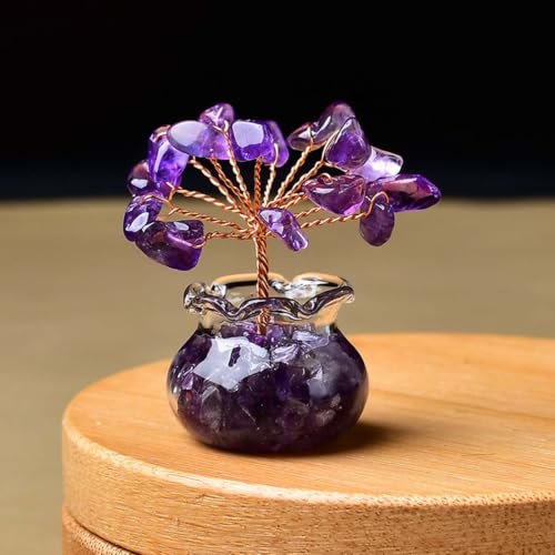 Crystal Tree of Life Money Tree, Purple
