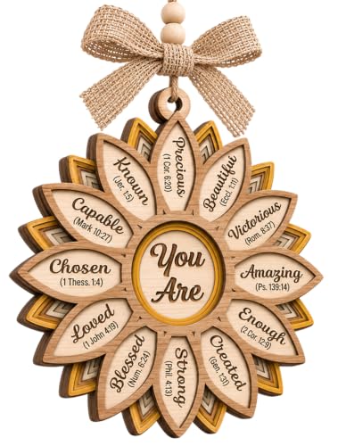 Sunflower Christmas Ornaments, Christian Religious Gifts for Women, Friends