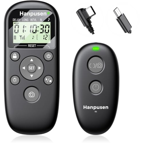 Hanpusen Rechargeable Wireless Timer Camera Remote Shutter Release for Sony