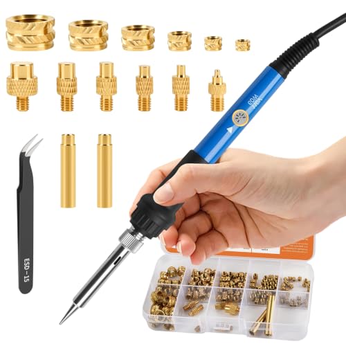 Farady heat set insert tip set with threaded inserts for 3D printer DIY plastic projects