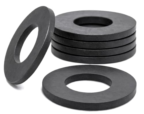 Generic 3/8 inch ID x 1 inch OD oil-resistant nitrile rubber flat washers for vibration isolation, 50 pack
