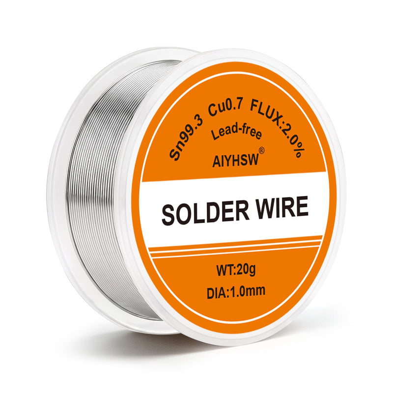 Lead-Free Soldering Wire 1.0 mm 20 g, Solder with Flux Soldering | 99.3 Cu0.7, Electronic Solder Wire Rosin Core for the Repair and DIY of Electronic Electrical Soldering Components 1.0 Mm.