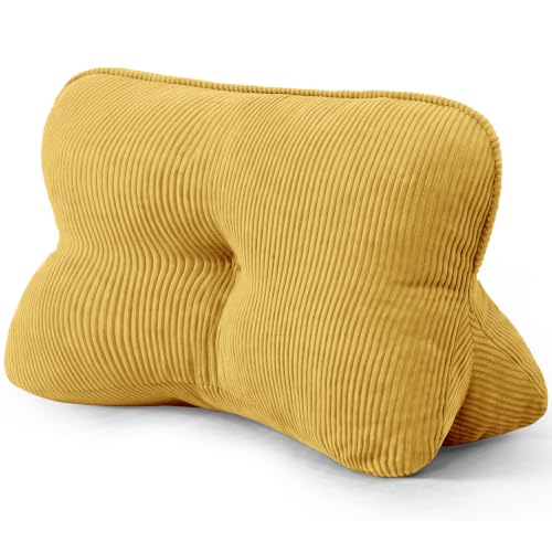 Lumbar Support Back Pillow for Office Chair, Couch, Sofa, Bed Yellow