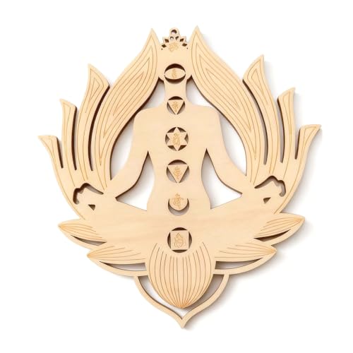 OULIGET Yoga Meditation Ornament Wood Wall Art,Zen Home Decoration Large Wood