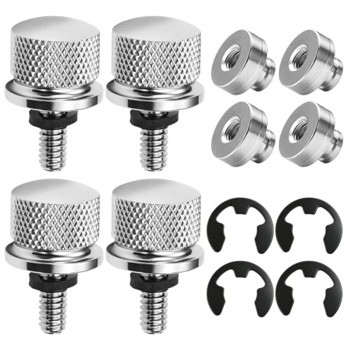 Nextpal M6 seat bolt nut kit, 4-piece nut and bolt assortment for Harley models