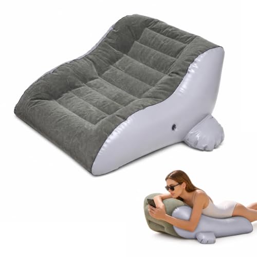 Inflatable Wedge Pillow for Adults, Support for Reading & Lounging (1) 1