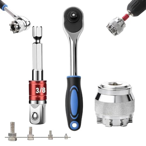 GENERIC universal socket wrench tool with handle and adjustable socket adapterWinvalid