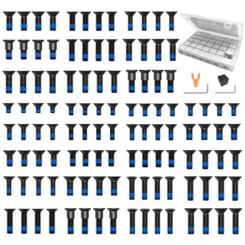 Amystart red dot screw kit, 116-piece M3, M3.5, M4, #6-32, #4-40, #6-40 and #6-48 assortment