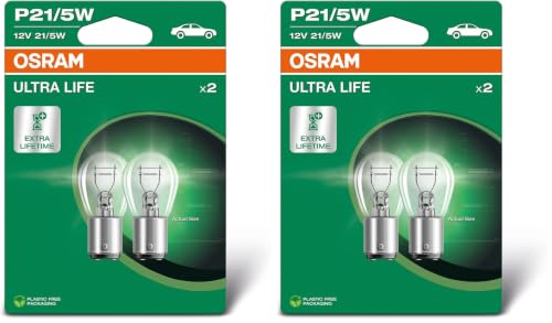 Osram Ultra Life P21/5W Double Blister Pack of 2 2 Lamps (pack of 2)