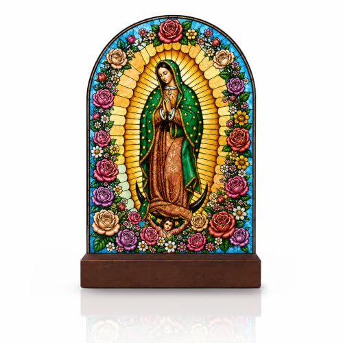 Our Lady of Guadalupe Acrylic Plaque, Double-Sided, 5.9 x 8.8 Inch Our Lady of Guadalupe