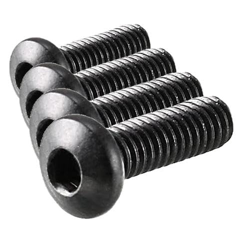 uxcell M2.5x8mm thread button head hex socket cap screws, 100-piece pack of 4, silver metal finish