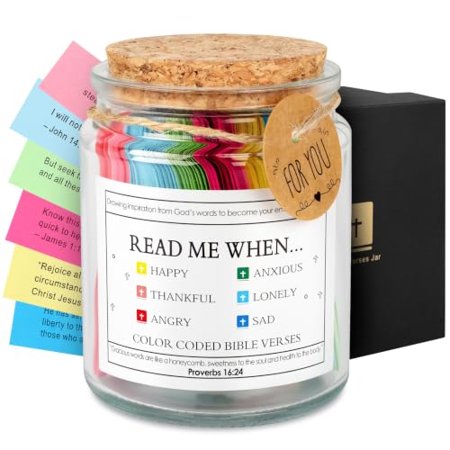 Bible Verse Jar, Christian Religious Gifts for Women Mom Teen Girls Friends