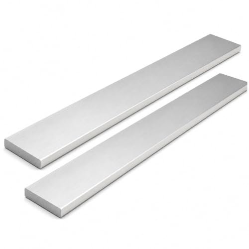 KSVZS 6061 aluminum flat bar, 6 x 50 x 406 mm, solid mill stock, 2-pack sheets and plates