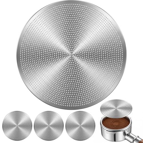KEPEAK Puck Screen 58 mm, 3-piece set for 58 mm espresso portafilters | 58 mm stainless steel puck screen, 0.2 mm ultra-thin, reusable, ideal for home baristas.