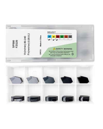Feyzor GTN-5 SP500 carbide grooving inserts for CNC lathe, PVD black parting inserts, 10 pieces
