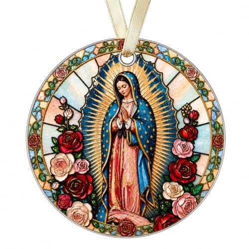 Our Lady of Guadalupe Christmas Ornament, Religious Holiday Tree Decor Our Lady