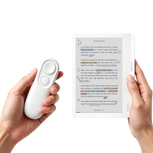 Remote Page Turner for Kobo e-Readers, Wireless Clicker Page Turner White