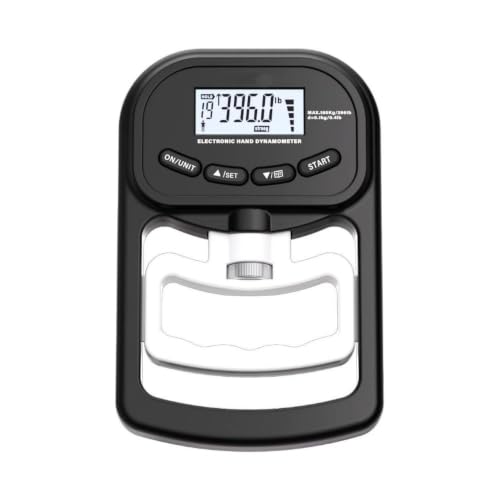 ACNTENY digital hand grip strength tester, black force gauge with 180kg/396lb capacity display