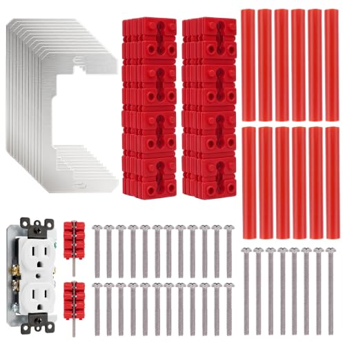 FIMXSD 104-piece electrical box extender outlet spacer kit with 6-32 screws