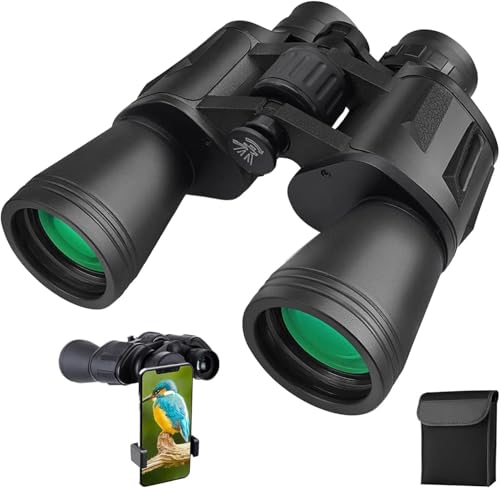 20x50 Binoculars for Adults, High-Powered HD Professional Binoculars with BAK4 Prism and FMC Lens, Waterproof for Bird Watching, Hunting, Travel and Hiking Black