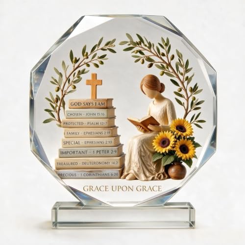 Christian Gifts for Women Birthday 5 Inch Bible Verse Desk Decor