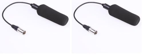 FocusFoto Professional Handheld Shotgun DV Interview Mic Microphone for Video DSLR Camera Camcorder with XLR Cable & Windshield (Pack of 2) φ21 × 145mm (Pack of 2)