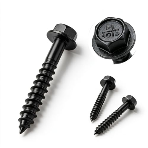Lakapre #10 x 1-1/2-inch black connector screws for joist hangers and structural wood fastening