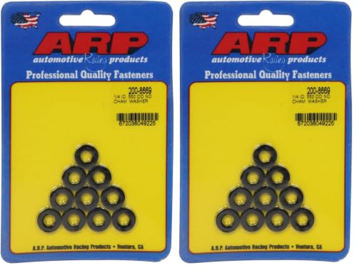 ARP 200-8669 flat washer set, chromoly black oxide, 0.25 in ID, 0.55 in OD, 0.075 in thick
