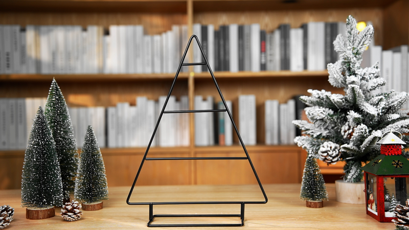 Cinnvoice Metal Christmas Ornament Stand Tree Shaped Holder,Gold,16 Inch 16 Inch Gold