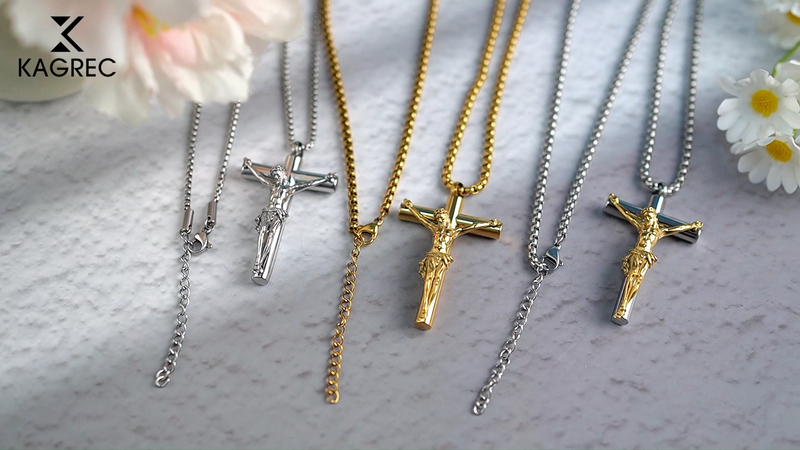 Jesus Urn Necklace for ashes for Men Women Stainless Steel Cremation Jewelry for Ashes for Memorial Silver