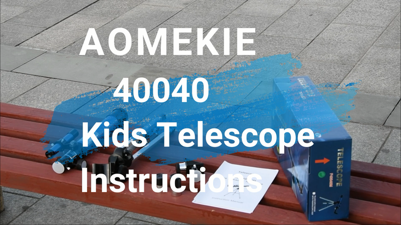 AOMEKIE 40040 Kids Astronomical Telescope for Beginners, 32X Refractor Telescope with Tabletop Tripod, Simple Assembly, for Moon Watching, Children Birthday Small