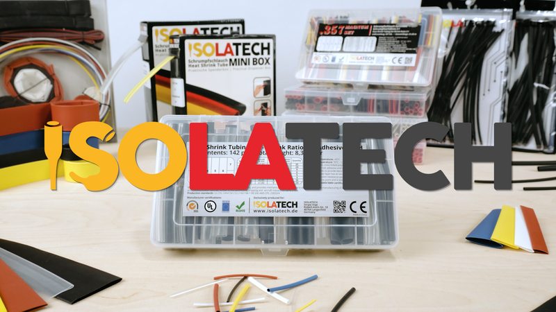 ISOLATECH Heat Shrink Tubing, Diameter 20 mm x 1 m, Red, without Adhesive, Shrink Ratio 2:1, Polyolefin, UV-Resistant and Unlabeled, Sold by the Metre for Insulating Cables and Soldered Connections | Sold by the metre, polyolefin, for insulating cables...
