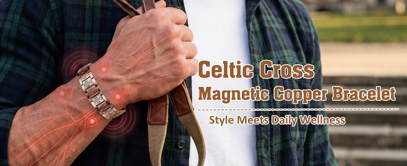 Trinckle Copper Magnetic Bracelet for Men with 5X Strength 5000Gauss Magnet
