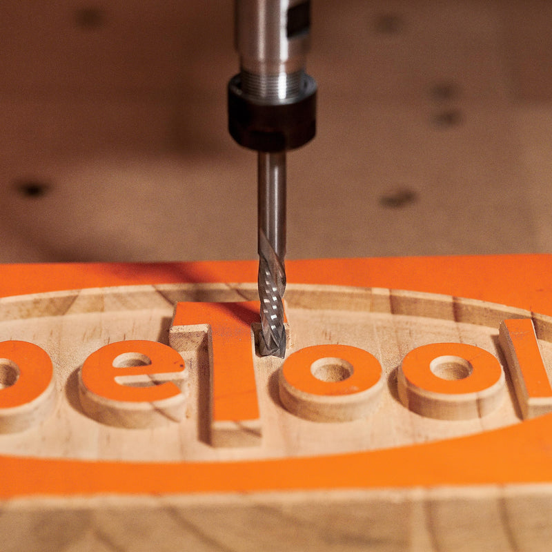 SpeTool Spiral Groove Cutter 8 mm Shaft Compression 32 mm Cutting Length Spiral Cutter CNC Milling Cutter Router Bit Slot Cutter Wood Up & Down Solid Carbide End Mill Cutter for Router Groove Cutter Wood Cutter 1 Dia8-Lenth32