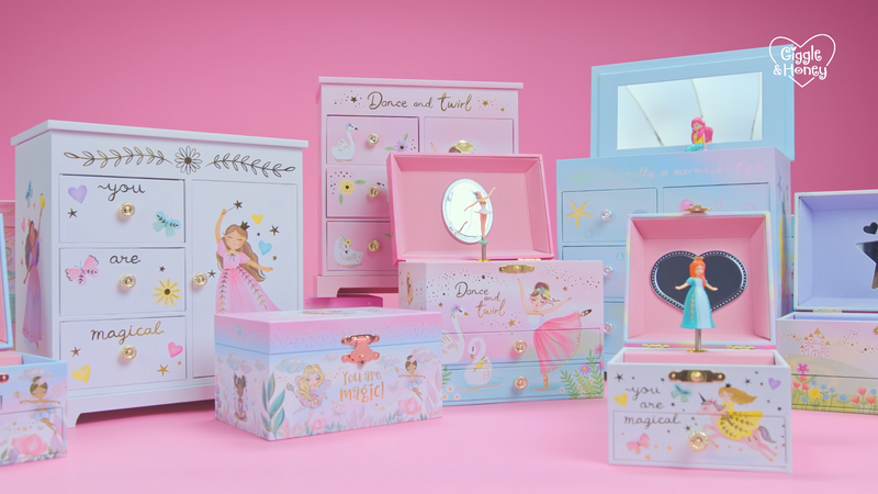 Giggle & Honey® Musical Fairy Jewelry Box for Girls Fairy Princess