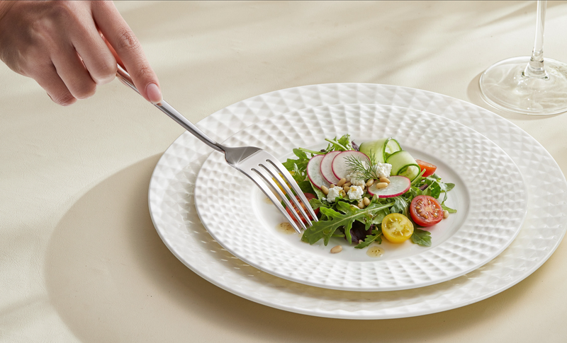 KINGSTONE 12-Piece Dinner Forks Set 8.5", Food Grade 18/10 Stainless Steel