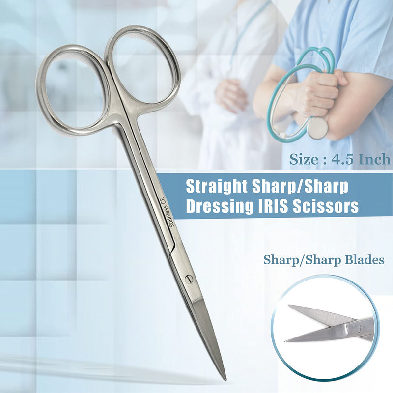 [Australia - AusPower] - Premium A2ZSCILAB 5 Pieces Veterinary Needle Holder Scissors Hemostat Forceps Tweezers Instruments (All in One) 
