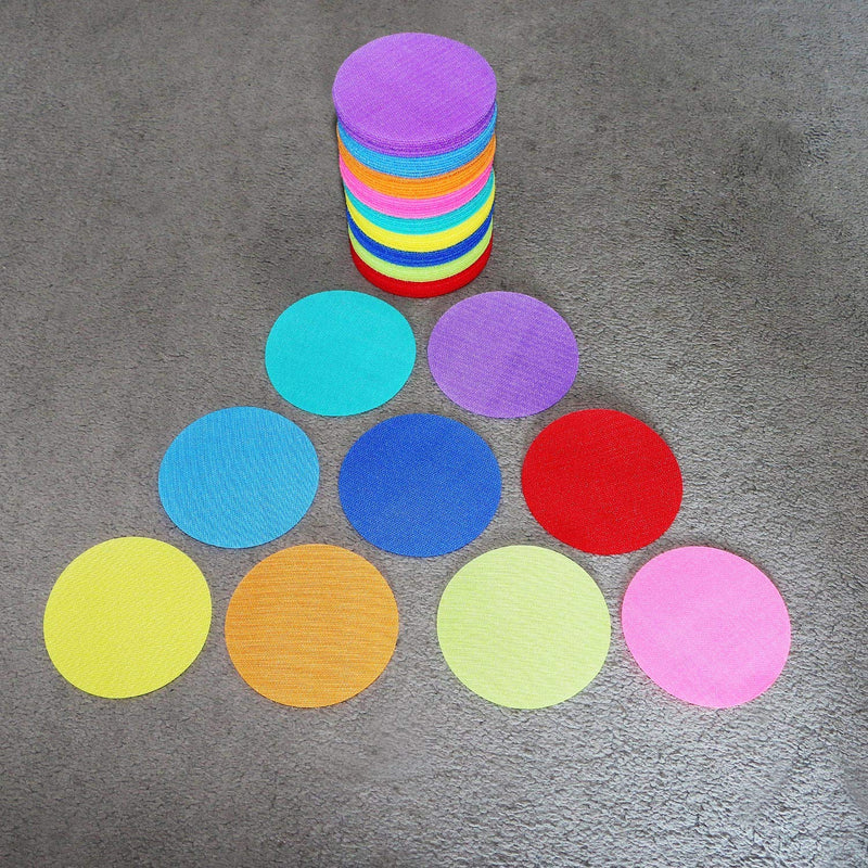 [Australia - AusPower] - Carpet Floor Spots Markers, Circles Dots for Teachers and Kids, 4 Inch 72 Pack, Flexible Classroom Rug Mats for Preschool Kindergarten Organization 