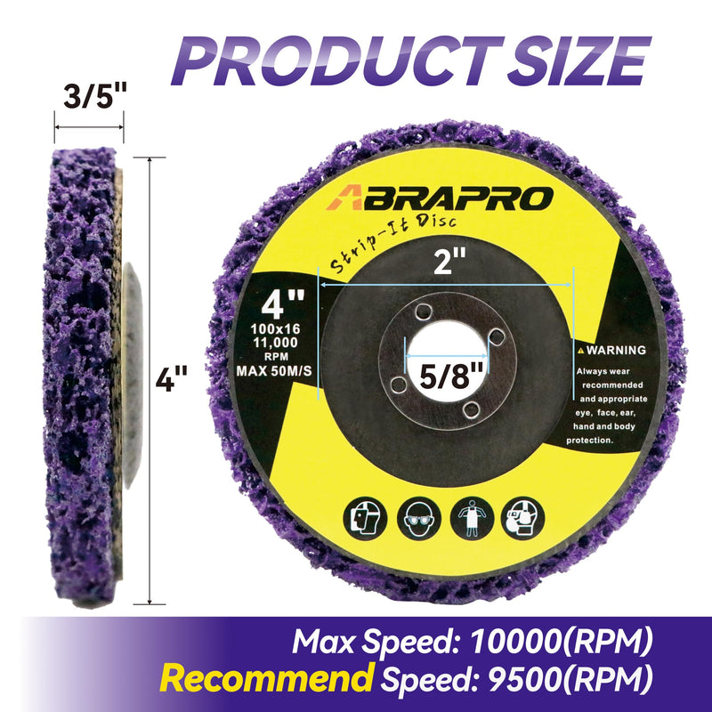 [Australia - AusPower] - 5 PCS Strip Discs 4" x 5/8" Stripping Wheel for Angle Grinder, Premium Silicon Carbide Abrasive Wheel for Clean and Remove Paint Coating Rust Welds Oxidation 4in-5PCS 