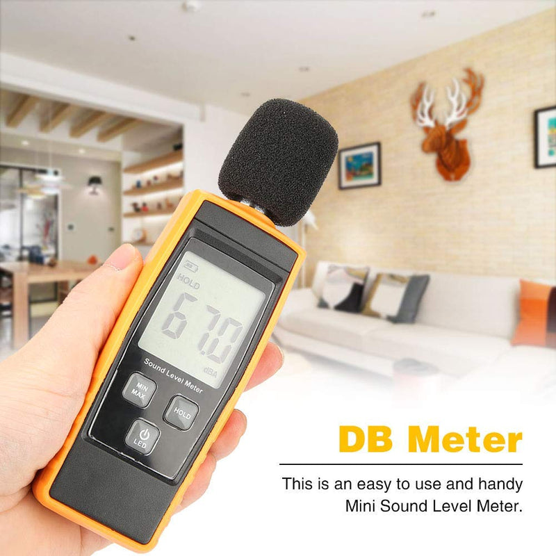 [Australia - AusPower] - Noise Tester (Decibel Meter) Decibel Meter Sound Level Meter 30dB (A) to 130dB (A), LCD Noise Decibel Meter for Monitoring Noise Load, Home Theater Setup 