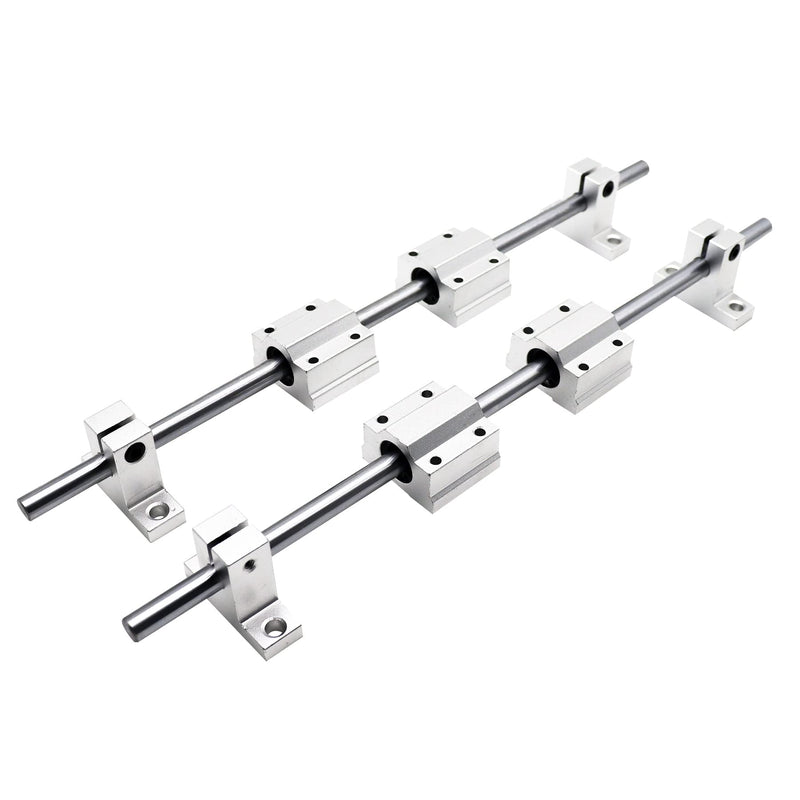 [Australia - AusPower] - 4PCS 8mmx 400mm (0.32" x 15.75") Case Hardened Chrome Plated Linear Motion Rods Linear Rail Rod Shaft for 3D Printer, DIY, CNC - Metric h8 Tolerance Type4(4pcs rods) 