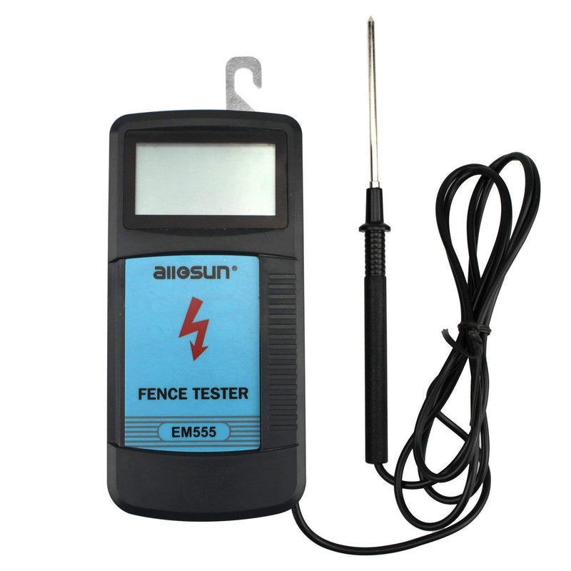 [Australia - AusPower] - ALLOSUN Electric Fence Tester Fault Finder Digital Electric Fence Voltage Tester (EM555+GK503B) 