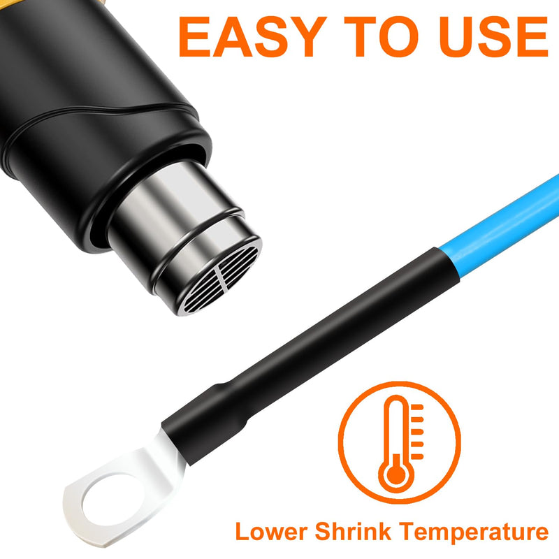 [Australia - AusPower] - 3/8 Inch Heat Shrink Tubing - 25Ft 3:1Ratio Waterproof Heat Shrink Tubin - Adhesive Lined,Dual Wall Adhesive Shrinkable Wire Wrap Tube - Black (1, Black, 3/8"(9.5mm)-25Ft) 1 