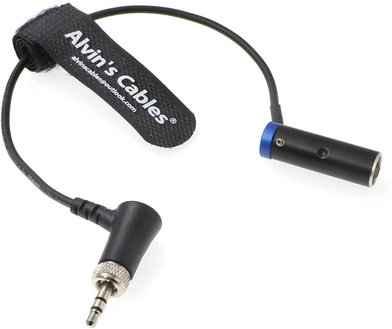 [Australia - AusPower] - Alvin's Cables Low-Profile TA3M Mini-XLR 3-Pin Male to 3.5mm-TRS-Locking Audio-Cable for Canon-EOS-C70 from Deity BP-TRX Sennheiser-EK-100 G4|G3 20cm|8inches Blue 