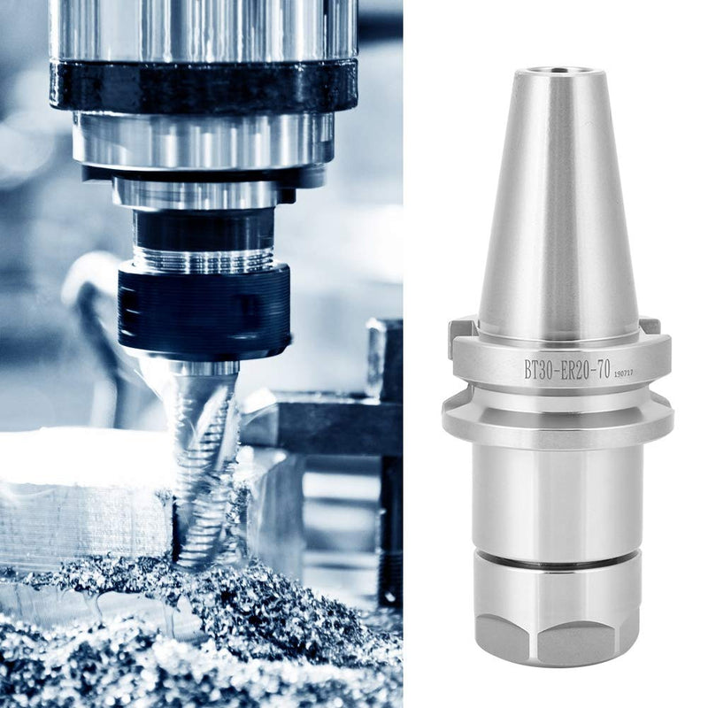 [Australia - AusPower] - Collet Chuck Tool Holder, BT30-ER20-70 40cr High Accuracy CNC Shank Milling Accessories, 1-13mm Clamping Range 