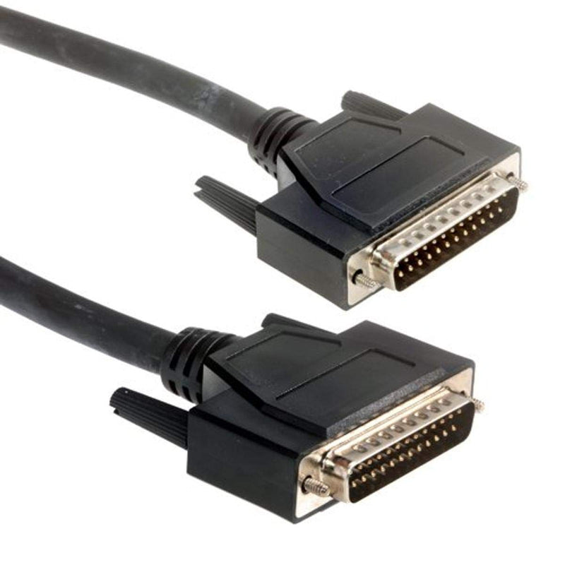 [Australia - AusPower] - Amphenol CS-DSLSZH25MM-002.5 25-Pin DB25 LSZH D-Sub Cable, Low Smoke, Male/Male, 2.5', Black 