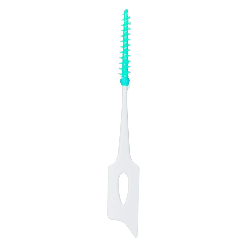 [Australia - AusPower] - 160PCS Interdental Brushes Ultra Tight Bristles Tooth Interdental Cleaners Silicone Toothpick Brush Disposable Teeth Soft Picks, Green 